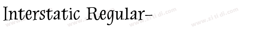 Interstatic Regular字体转换